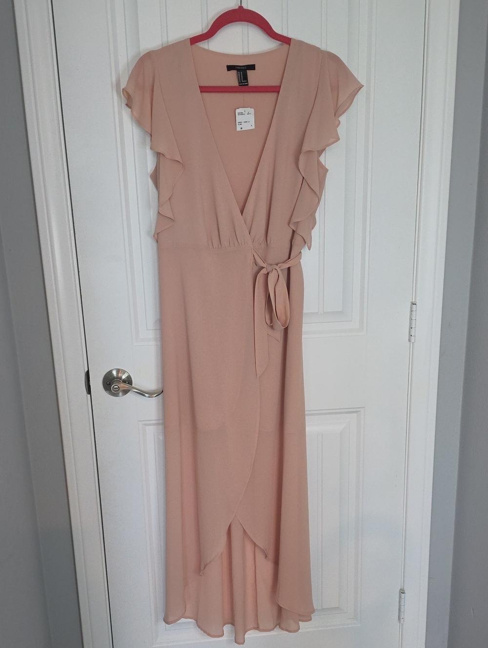 New! Blush Wrap Maxi Dress
